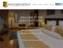 Tablet Screenshot of goldcresthotel.com